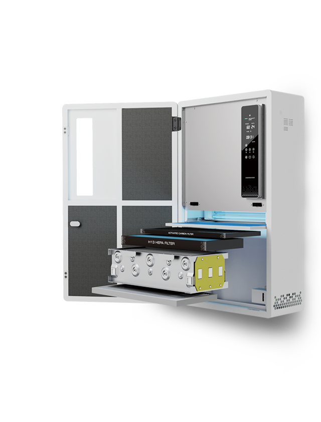 Smart control panel<br/>Integrated filter system