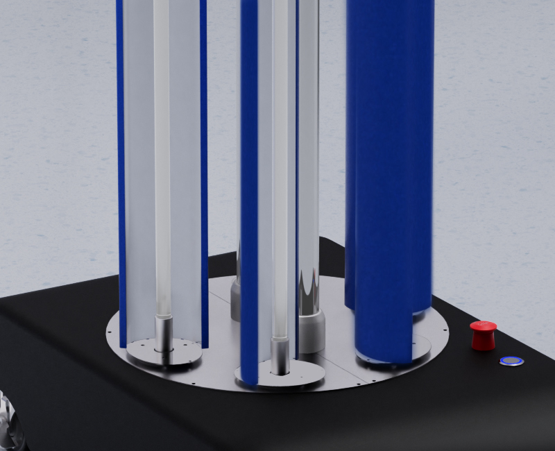 Equipped with lamp guard plates and mirror reflectors