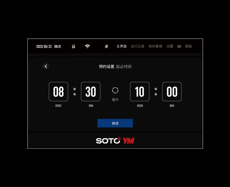 Scheduled machine operation time